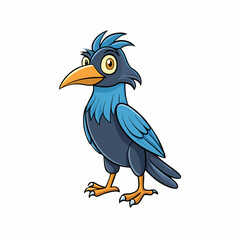 vector illustration of a crow bird