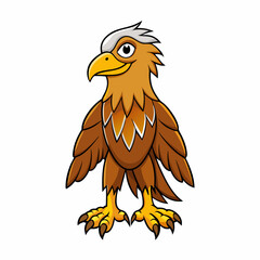 golden eagle bird isolated on white