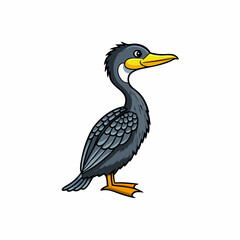 vector illustration of a cormorant