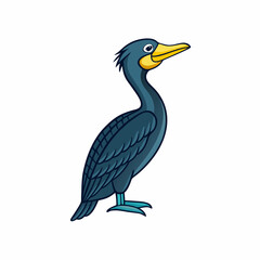vector illustration of a cormorant