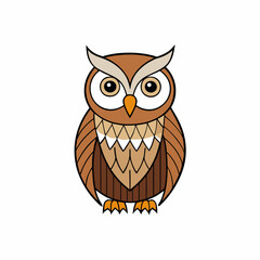 owl on white background