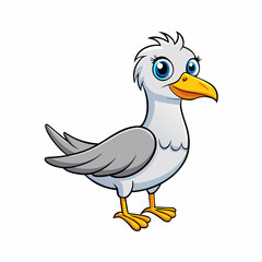 vector illustration of a herring gull