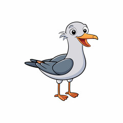 vector illustration of a gull