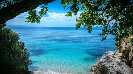 Professional Landscape Image of a Blue Sea View for Travel and Nature Websites