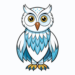 snowy owl on a branch