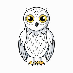 snowy owl on a branch