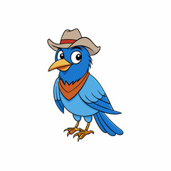 bluebird bird with a branch