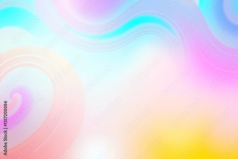 Poster colorful abstract flow with soft pastel gradients and smooth texture