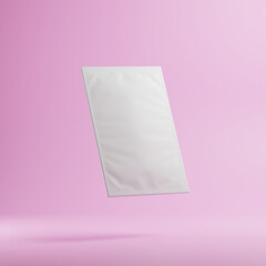 Blank Plastic White Sachet Dinamic View Size 10x15cm 02