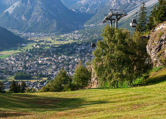 View of the beautiful landscape of Bormio