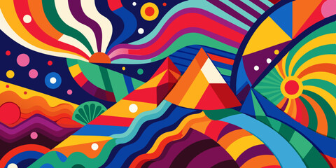 Abstract Geometric Pattern with Vibrant Colors and Shapes" illustrations:

Abstract Geometric, Vibrant Colors, Colorful Shapes, Modern Geometric, Abstract Design, Geometric Background