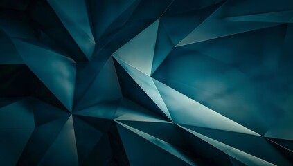 Obraz premium Abstract Dark Blue Faceted Glass with Sharp Angles