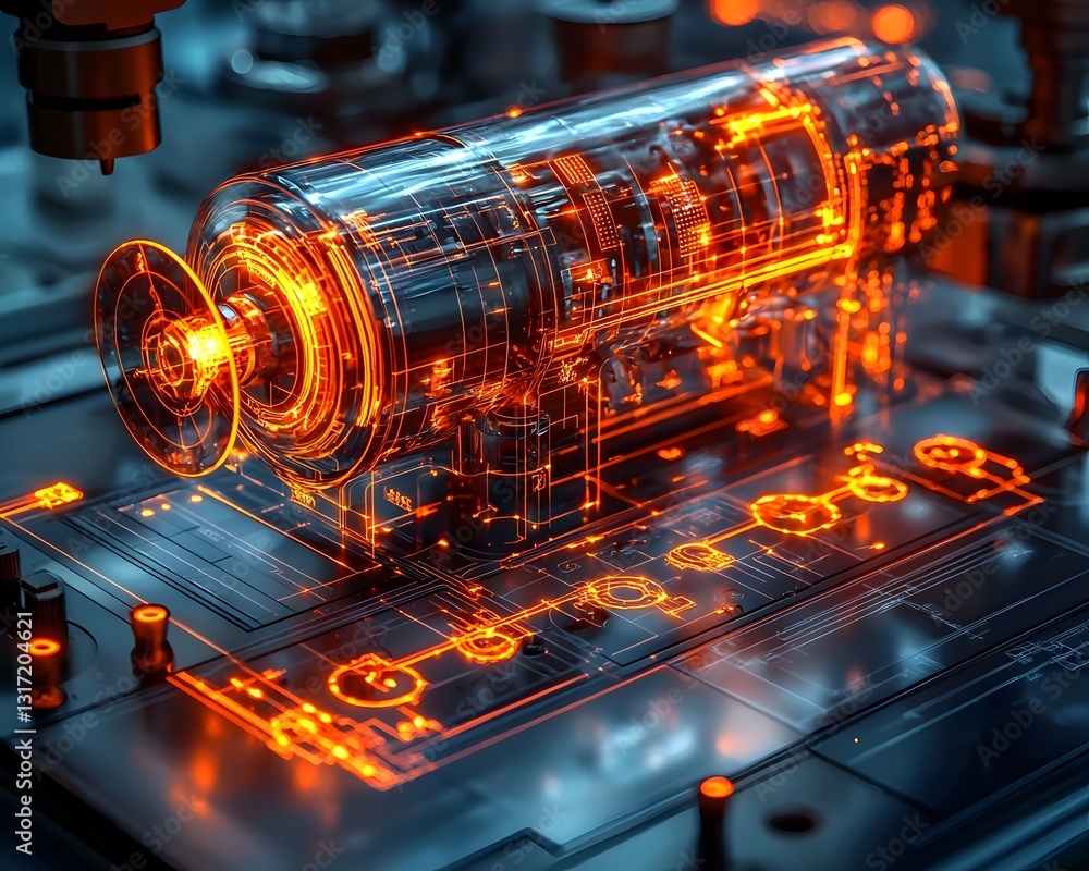 Poster glowing workshop with students operating tools and by blueprints and sparks education develops skill