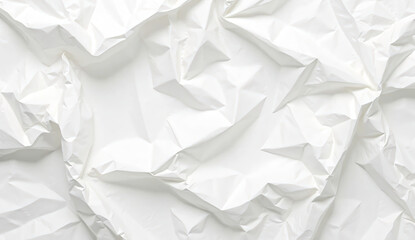 Obraz premium Crumpled White Paper Texture Background