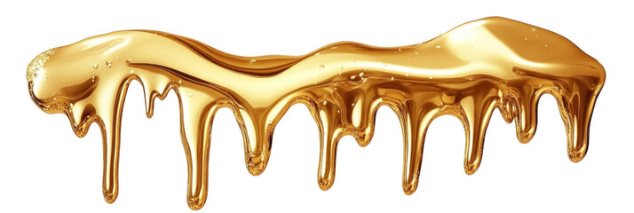 melted gold dropping