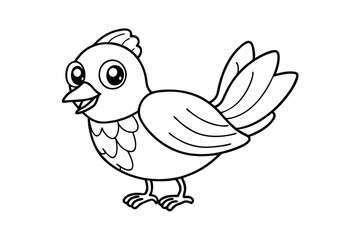 Obraz premium cartoon bird with a smile