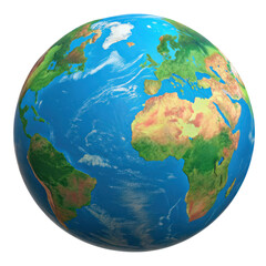 globe showcasing diverse biomes and ecosystems across continents, highlighting Earth natural beauty and ecological diversity