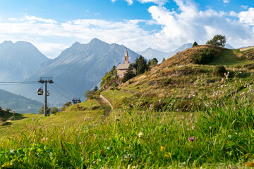 View of the beautiful landscape of Bormio