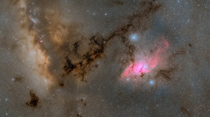 Fototapeta premium Cosmic nebulae with vibrant colors and intricate patterns.