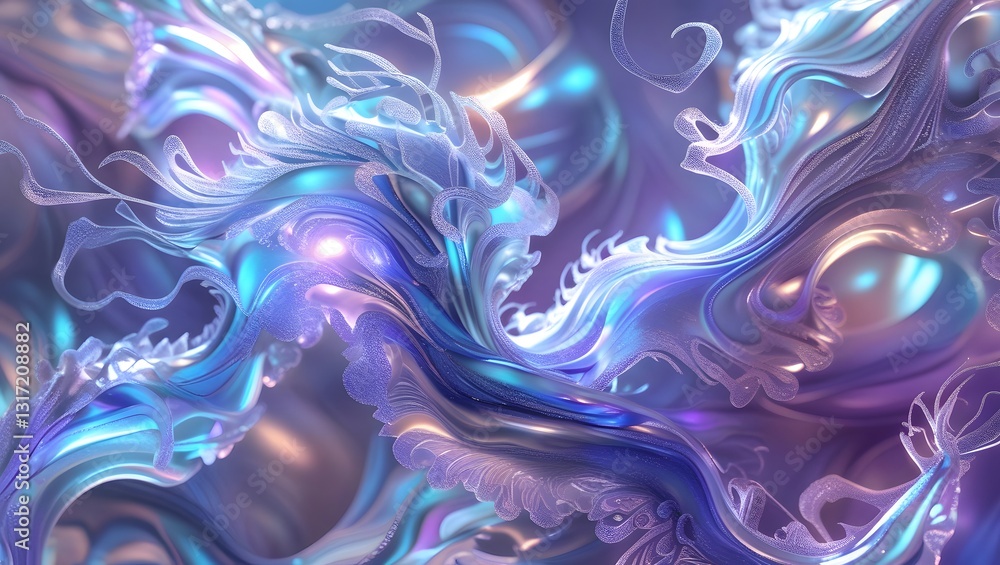 Poster harmonious patterns swirling in an abstract shape isolated on transparent background.