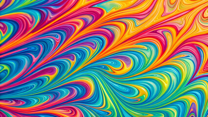 Fototapeta premium Vibrant rainbow swirl abstract background