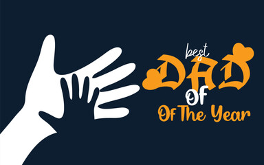 Obraz premium Happy Fathers day vector background, web banner, poster. Happy Father’s Day Calligraphy greeting card. Happy Father's Day logo design, Handwritten text.