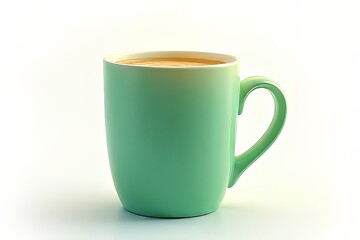 Mint Green Coffee Mug with Hot Drink