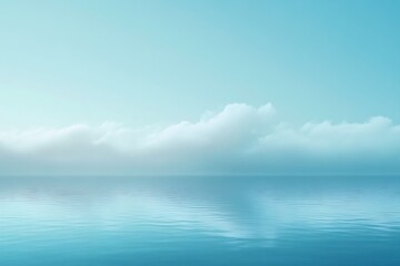 Serene Blue Waters and Tranquil Mist – Calming Nature Scenery with Soft Light and Reflections
