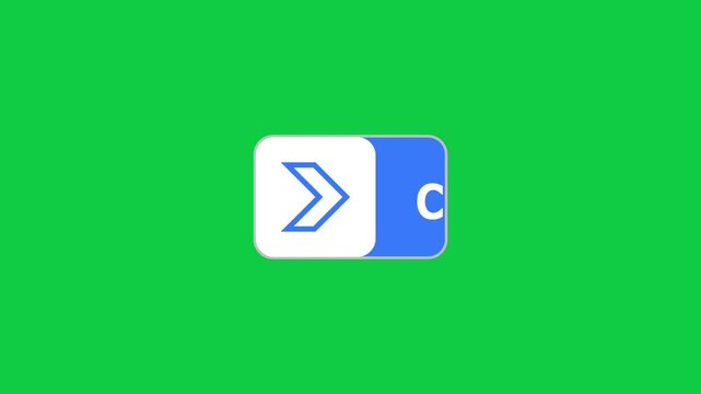 Green screen animation of Continue push button with pointer, simple animation of cursor icon Continue button, Animation of Continue button, Continue us button animation