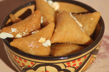 Moroccan Sweet Pastry known as Briwat or Briouat