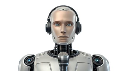 robotic singer with emotion driven AI vocals, showcasing advanced technology and design