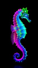 Fototapeta premium Colorful Seahorse