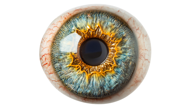 深い青の瞳のクローズアップ。意識の目覚めと夢の世界を象徴。generative ai