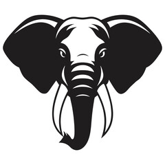 vector head of mascot elephant head isolated
