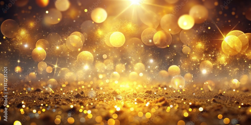 Poster golden shimmer and sparkles a festive background with a delicate glow and subtle depth