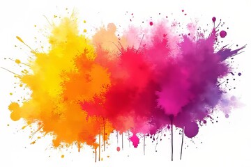 Vibrant Abstract Watercolor Splashes Background Design