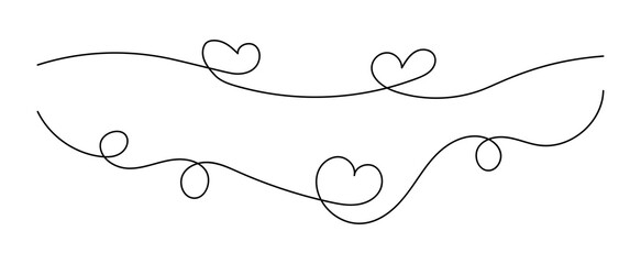 heart shape line, heart doodle art outline, scribble heart line hand drawn