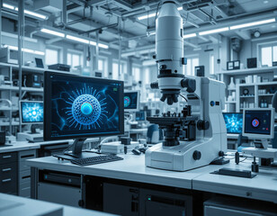 Fototapeta premium Cutting-Edge Transmission Electron Microscope (TEM) – Ultimate Imaging for Scientific Discovery!