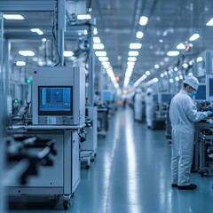 A high-rise green building with wind turbines integrated into its smart construction.