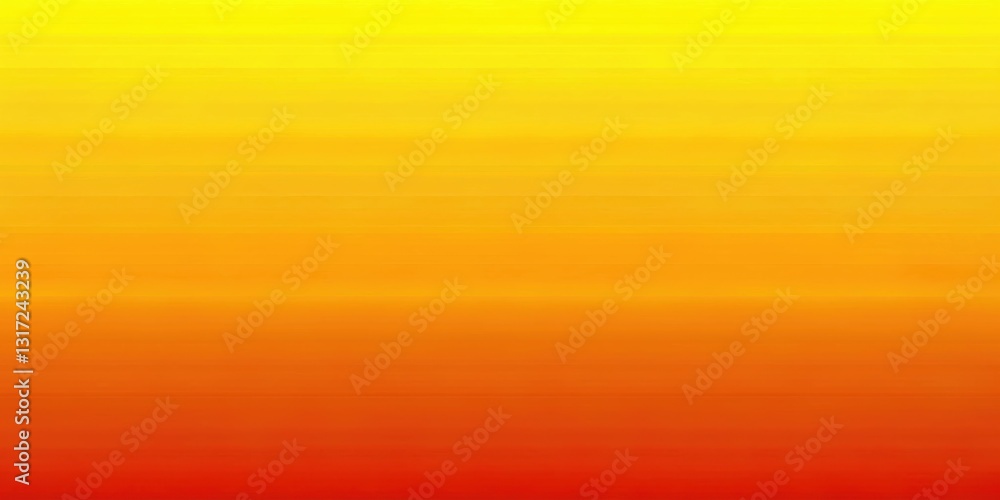 Aufkleber Abstract Gradient Background with Horizontal Lines, Transitioning from Bright Yellow to Deep Red