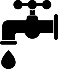 Faucet icon. Water tap. Bathroom faucet symbol flat style stock vector. Water null