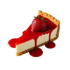 Rich and creamy strawberry cheesecake with a crunchy graham cracker crust