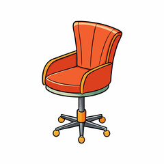 swivel chair isolated on white