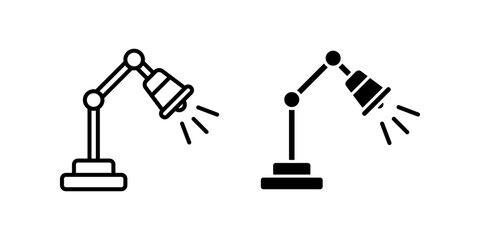 Obraz premium Table Lamp icon set. Flat illustration of icons on a white background