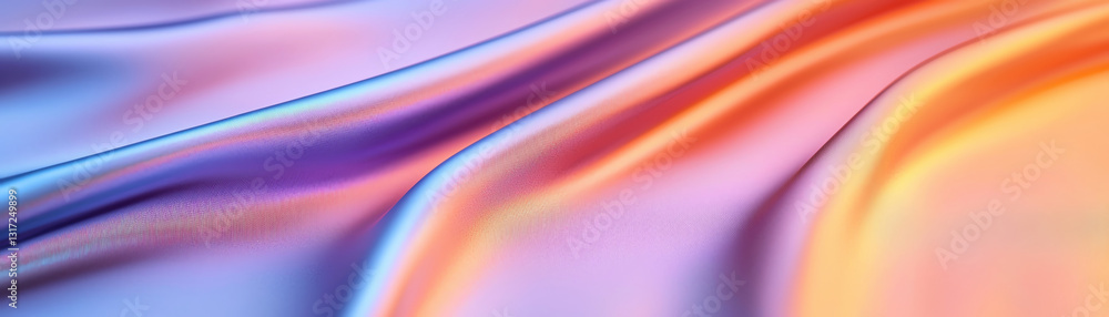 Poster smooth fabric waves create serene and vibrant visual effect