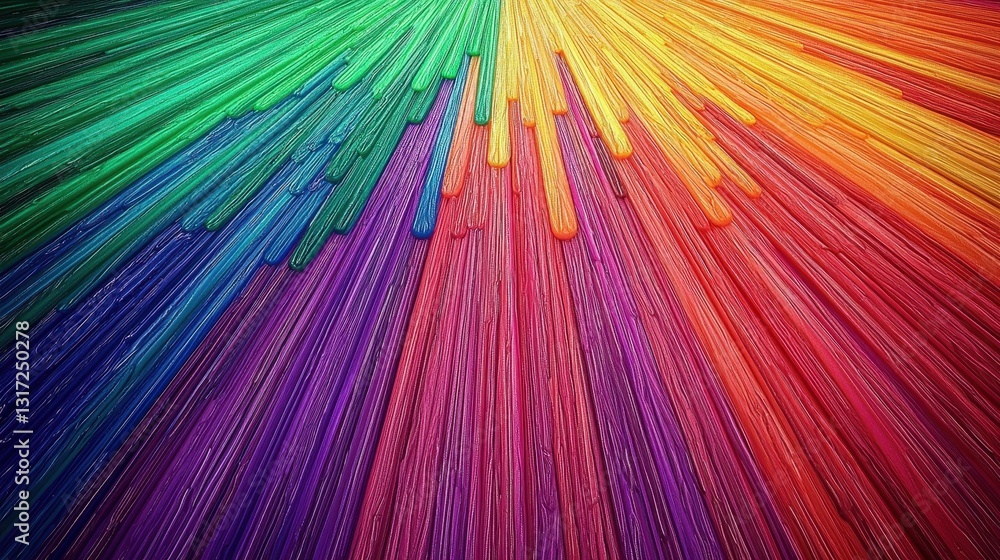 Aufkleber vivid color streams creating a dynamic explosion of rainbow hues
