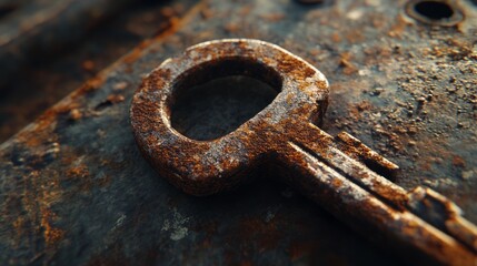 Environment Close-up Vintage View Rust Iron Hyper-realistic