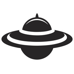 illustration of a black hat