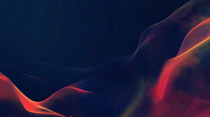 Captivating gradient line art on a deep blue background creates modern depth