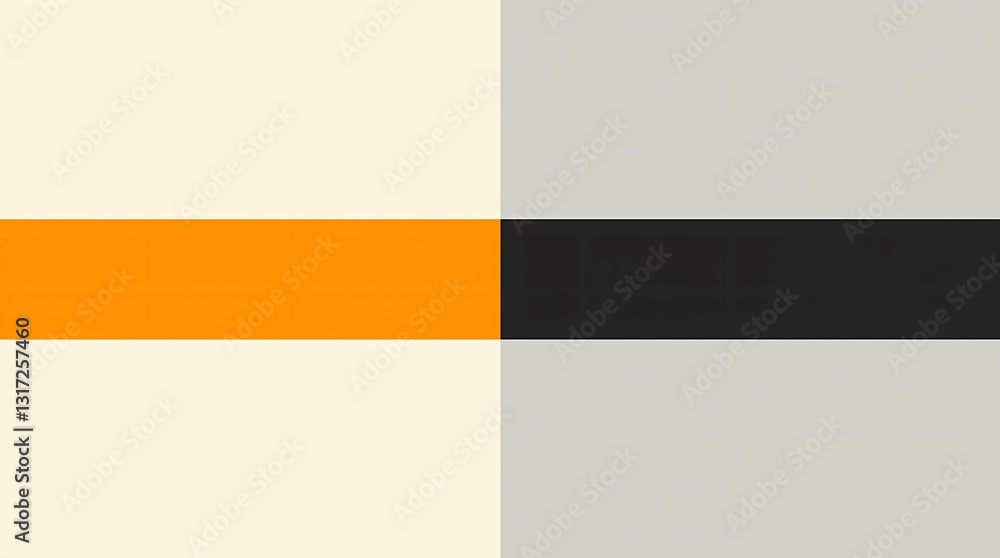 Poster abstract geometric composition: a minimalist composition featuring horizontal bands of contrasting c